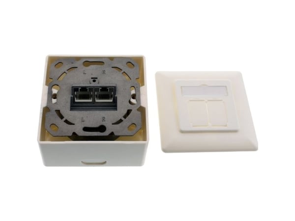 Seinätähti, 2 x RJ45, valkoinen (76842W)