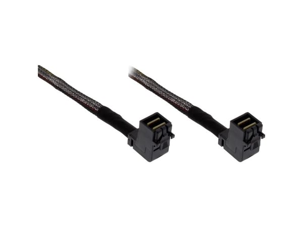 InLine 27626B, 1 m, SFF-8643, SFF-8643, Hankjønn/hankjønn, Sort, 44 g