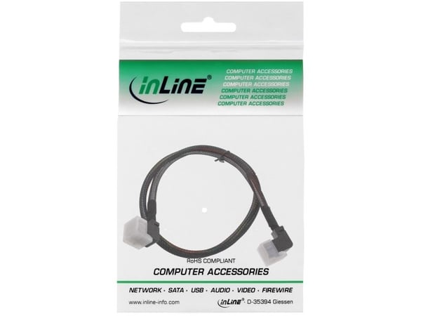 InLine 27626B, 1 m, SFF-8643, SFF-8643, Hankjønn/hankjønn, Sort, 44 g