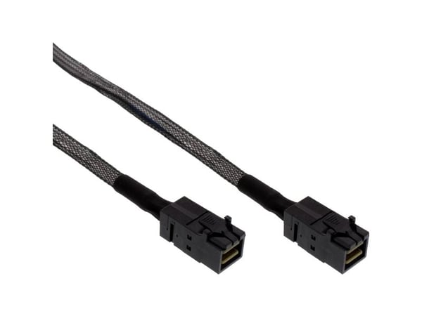 InLine 27625B, 1 m, SFF-8643, SFF-8643, Hankjønn/hankjønn, Sort, 57 g