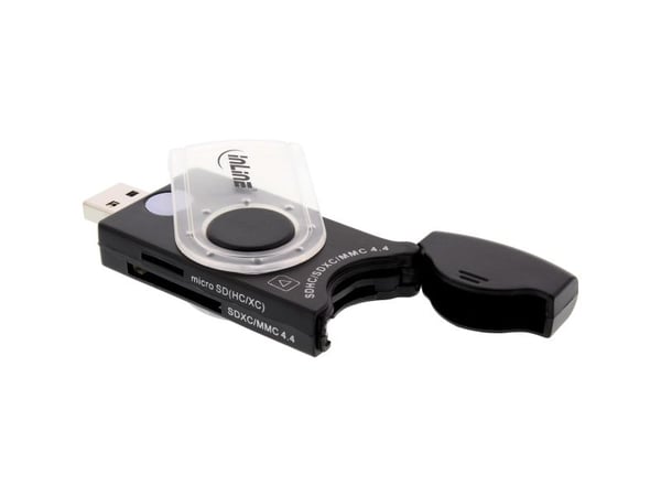 InLine 4043718213924, MMC, MMC Mobile, MMC+, MicroSD (TransFlash), MicroSDHC, MicroSDXC, SD, SDHC, SDXC, Sort, 5000 Mbit/s, USB 3.2 Gen 1 (3.1 Gen ...