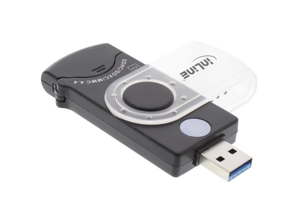 InLine 4043718213924, MMC, MMC Mobile, MMC+, MicroSD (TransFlash), MicroSDHC, MicroSDXC, SD, SDHC, SDXC, Sort, 5000 Mbit/s, USB 3.2 Gen 1 (3.1 Gen ...