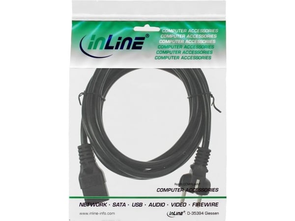 InLine 4043718232642, 5 m, CEE7/7, IEC C19, 250 V, 16 A