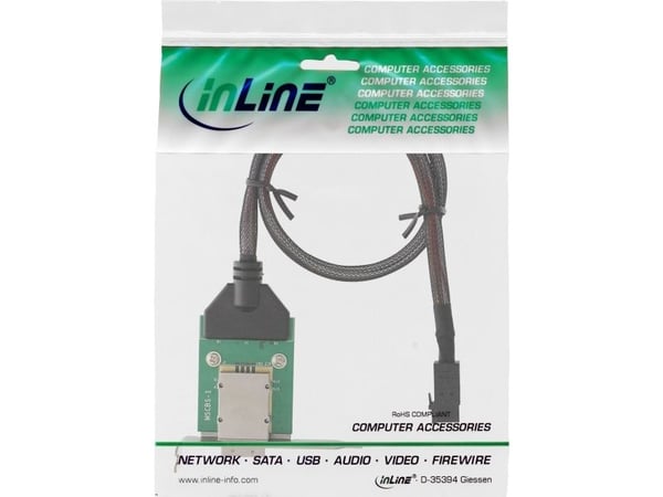 InLine 27656A, Lavprofil, Svart, Sølv, 81 mm, 500 mm, 20 mm, 74 g