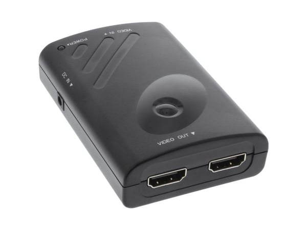 InLine 57821A, DisplayPort, 2x HDMI, Sort, 1920 x 1080 (HD 1080), 175 g, 128 mm