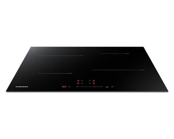 Samsung NZ64T3707A1 - Induksjonskomfyrtopp - 4 plater - Nisje - bredde: 56 cm - dybde: 49 cm - uten ramme, - med linjal - svart