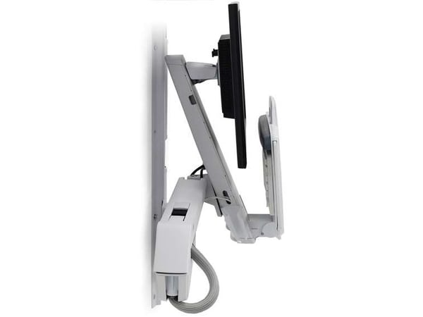 Ergotron StyleView Sit-Stand Combo - Monteringssett (leddarm, tastaturbakke) - for LCD-skjerm / PC-utstyr - aluminium, kvalitetsplast - hvit - skje...