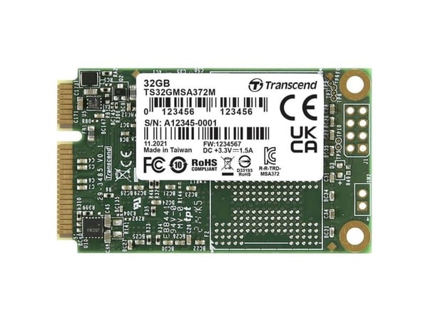 Transcend MSA372M, 32 GB, mSATA, 550 MB/s, 6 Gbit/s