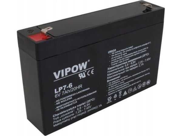 Vipow Gel batteri 6V 7Ah lekebil