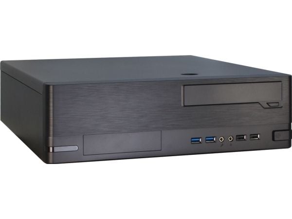 Inter-Tech IT-502, Työpöytä, PC, Musta, mikro ATX, Mini-ITX, 1U, Yläreuna