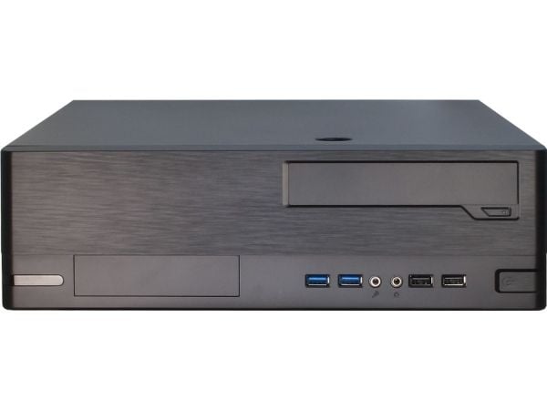 Inter-Tech IT-502, Työpöytä, PC, Musta, mikro ATX, Mini-ITX, 1U, Yläreuna