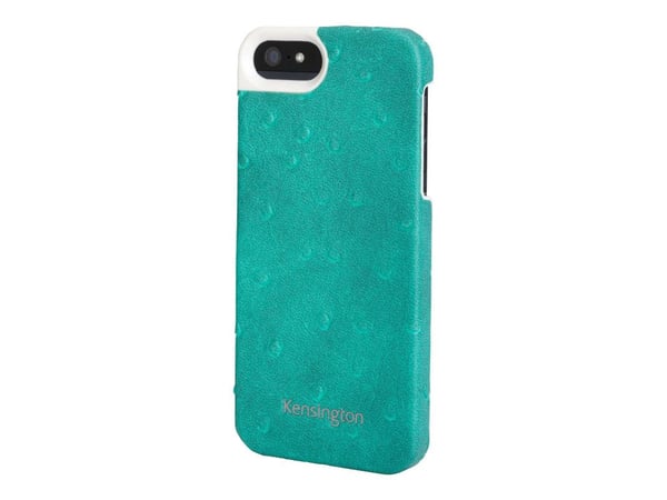 Kensington Vesto Leather Texture - Fodral för mobiltelefon - läder med struktur - blågrön struts