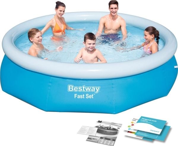 Bestway Fast Set 57266, 3638 l, Uppblåsbar pool, Blå, 8,31 kg