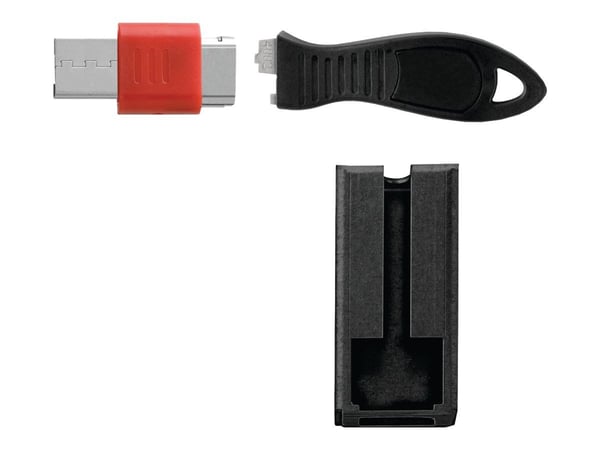 Kensington USB Port Lock with Cable Guard - Square - USB-portsperrer - sølv