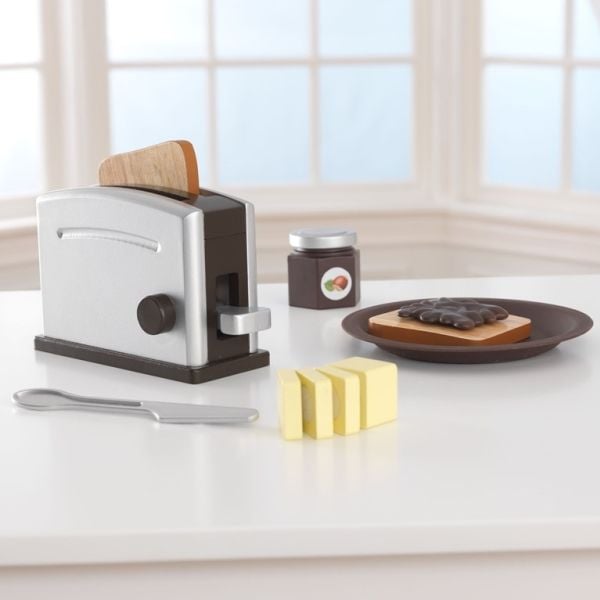 KidKraft Espresso Toaster Set, Jente, Sort, Sølv, 70 mm, 180 mm, 160 mm, 1 kg