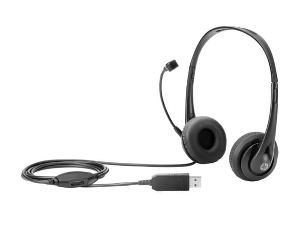 HP - Hodesett - on-ear - kablet - USB - black jack