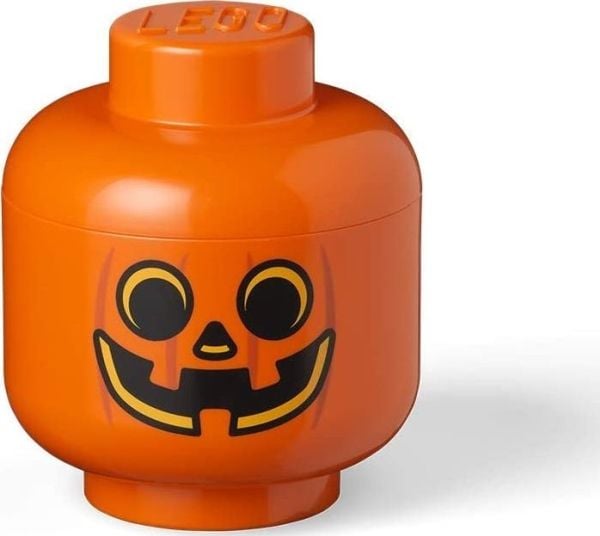 Room Copenhagen LEGO oppbevaringshode "Pumpkin", liten, oppbevaringsboks (oransje/svart)