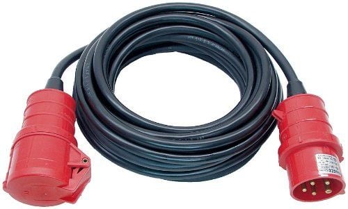 brennenstuhl H07RN-F 5G2,5 - Förlängningskabel för ström - IEC 60309 16A (hona) till IEC 60309 16A (hane) - AC 400 V - 25 m - svart