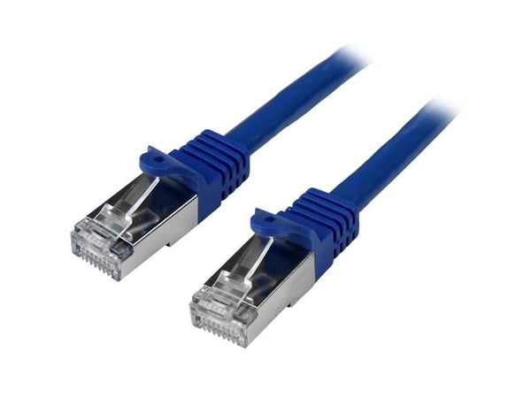Startech 1m CAT6 Ethernet Cable, 10 Gigabit Shielded Snagless RJ45 100W PoE Patch Cord, CAT 6 10GbE SFTP Network Cable w/Strain Relief, Blue, Wirin...