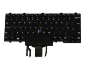 Dell - Erstatningstastatur for bærbar PC - med Trackpoint - bakbelysning - QWERTY - Storbritannia - svart