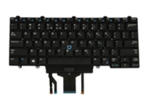 Dell - Erstatningstastatur for bærbar PC - bakbelysning - US International - for Latitude E7450