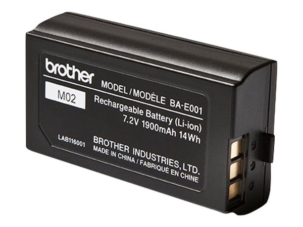 Brother BA-E001 - Skriverbatteri - litiumion - for Brother PT-P750; P-Touch PT-750, PT-E500, PT-E550, PT-H500, PT-H75