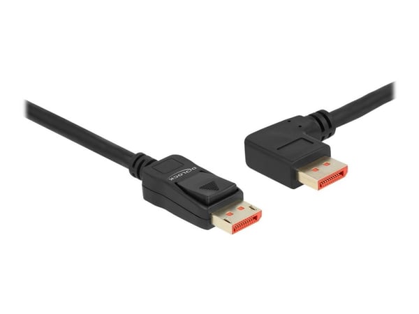 Delock - DisplayPort-kabel - DisplayPort (hann) rett til DisplayPort (hann) venstre-vinklet - DisplayPort 1.4 - 1 m - 8 K 60 Hz (7680 x 4320) støtt...