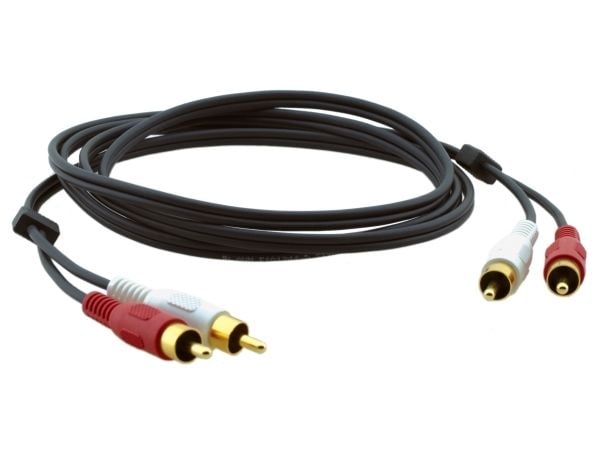 Kramer Electronics C-2RAM/2RAM-3, 2 x RCA, Uros, 2 x RCA, Uros, 0,9 m, Musta