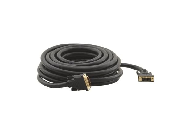 Kramer C-DM/DM/XL Series - DVI-kaapeli - single link - DVI-D (uros) - DVI-D (uros) - 3 m - sormiruuvit - musta