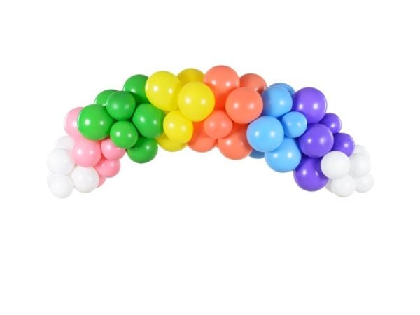 PartyDeco GBN5, Toy balloon, Latex, Multifärg, Oval, 2000 mm, 60 styck