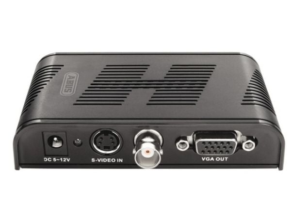 ABUS TVAC20001, Svart, 1600 x 1200 piksler, NTSC, PAL, Composite + S-Video, VGA, 12 V