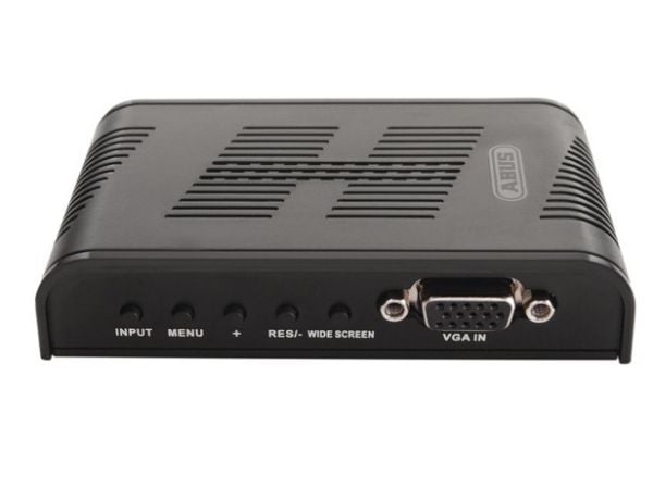 ABUS TVAC20001, Svart, 1600 x 1200 piksler, NTSC, PAL, Composite + S-Video, VGA, 12 V