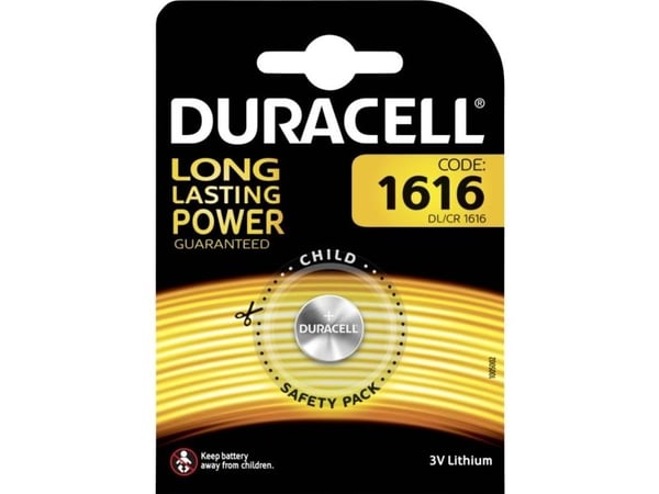 Duracell paristo CR1616 1 kpl.