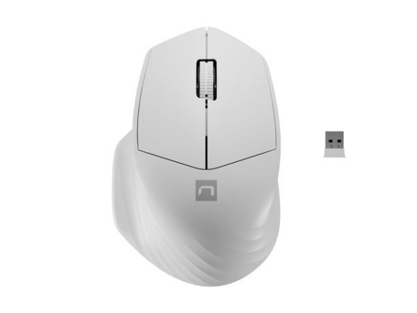 NATEC Siskin 2, Høyre hendt, Optisk, Bluetooth, 1600 DPI, Hvit