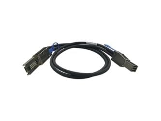 QNAP CAB-SAS10M-8644-8088 - SAS ekstern kabel - SAS 6Gbit/s - 36 pin 4x Mini SAS HD (SFF-8644) (hann) til 26-stifts 4x Mini SAS (hann) - 1 m - svar...