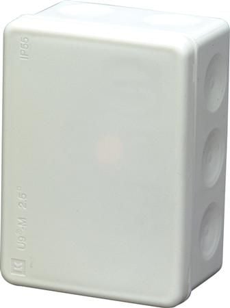 Membrandåse IP55101x73x46 mmmed 9 stk 20 mm indgangehalogenfri polypropylen, lysegrå