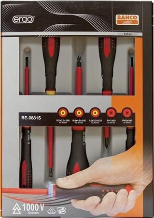 Bahco BE-9881S, 175 mm, 365 mm, 38 mm, 450 g, Sort, Rød, Grå