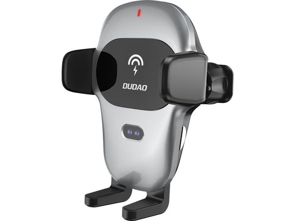 Dudao bilholder med innebygd trådløs lader Qi 15W grå (F20xs)