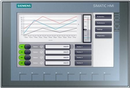 Siemens 6AV21232JB030AX0, 22,9 cm (9"), 800 x 480 pikseliä, LCD, TFT, Resistiivinen, Musta