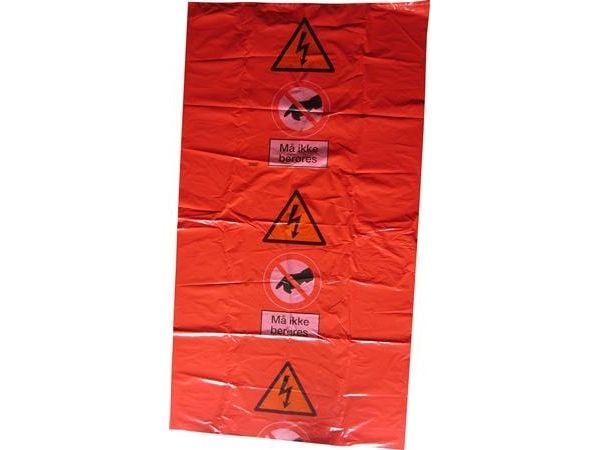 DANSK METALVARE FAB. Advarselspose stor 140x77x55 cm, Rød
