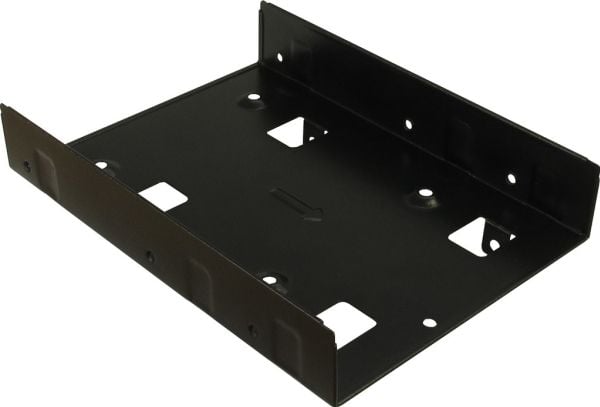 Inter-Tech Mounting frame - Uttagbar harddiskramme - 2.5" - 3.5" to 2 x 2.5" - svart
