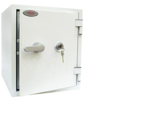 Phoenix Safe Co. FS1282K, Frittstående safe, 25 l, Hvit, Nøkkel, Stål, Gulv