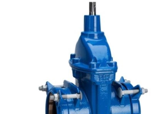 Skjutventil 90 mm AVK SupaPlus – med dragfasta muffar för PVC- och PE-rör. PN16