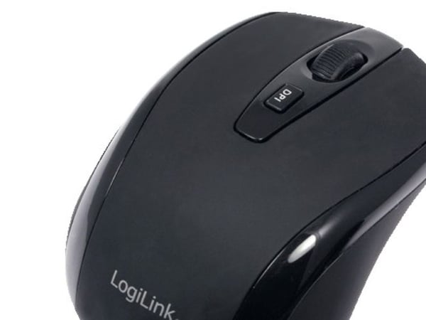LogiLink ID0078A, Ambidekstriøs, Optisk, Bluetooth, 1600 DPI, Sort