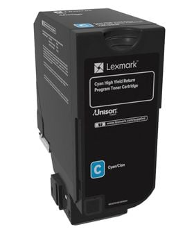 Lexmark - Høy ytelse - cyan - original - tonerpatron LCCP, LRP - for Lexmark CS725de, CS725dte