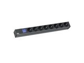 Bachmann BlueNet BN0500, Målte, Sort, LCD, 8 AC stikkontakt(er), 2 m, 230 V