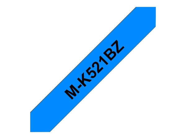 Brother M-K521BZ - Sort på blått - Rull (0,9 cm x 8 m) 1 stk skriverteip - for P-Touch PT-55, PT-55P, PT-65, PT-65LB, PT-65SB, PT-90