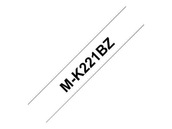 Brother M-K221BZ - Svart på hvitt - Rull (0,9 cm x 8 m) 1 kassett(er) merketape - for P-Touch PT-55, PT-65, PT-75, PT-80, PT-85, PT-90, PT-BB4