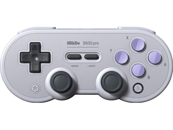 8Bitdo SN30 Pro USB, Gamepad, Nintendo Switch, PC, D-pute, Valg-knapp, Startknapp, Koblet med ledninger (ikke trådløs), USB, Grå