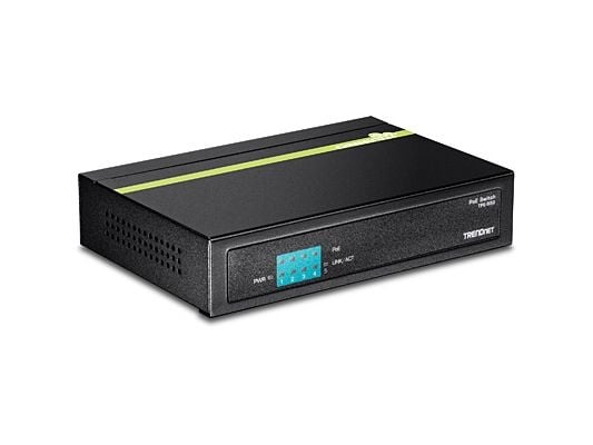 TRENDnet TPE S50 - Switch - ikke-styrt - 4 x 10/100 (PoE) + 1 x 10/100 - stasjonær - PoE (31 W)